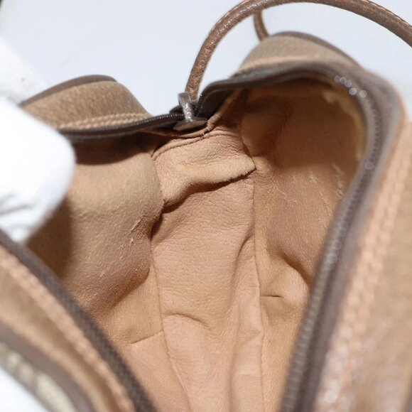 GUCCI GG Supreme Web Sherry Line Bag PVC Beige Gold 89 02 066 Auth 142438 - Picture 13 of 16